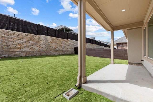 8408 Bouvreuil Dr, Austin, TX 78738 - fenced backyard featuring a patio area