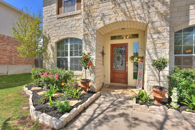 2435 Candle Ridge Trl, Georgetown, TX 78626 - view of exterior entry featuring stone siding
