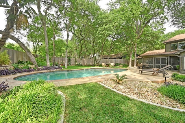 view of pool with a patio area