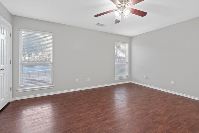 15835 Garrison Cir, Austin, TX 78717 - unfurnished room featuring a ceiling fan, wood finished floors, and baseboards