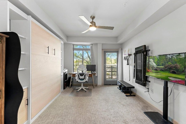 3600 S Lamar Blvd Unit 211, Austin, TX 78704 - office space with baseboards, ceiling fan, and carpet floors
