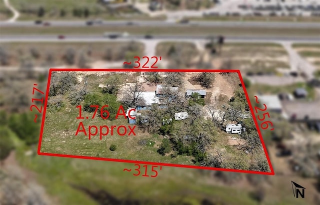 1587 State Highway 71 W Unit A, Cedar Creek, TX 78612 - map / location with property boundaries highlighted