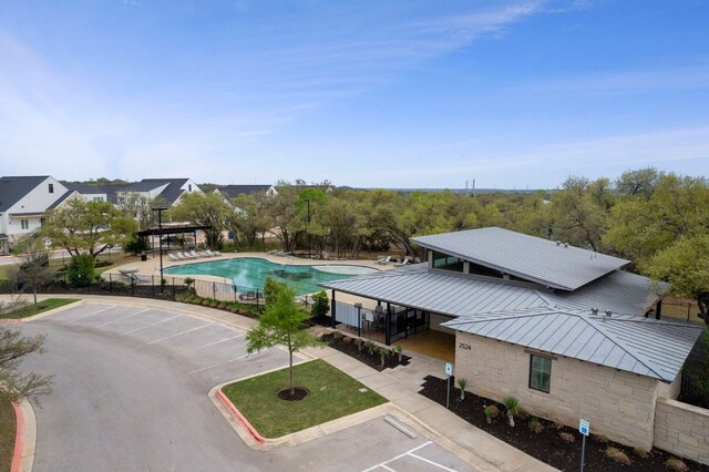 2429 Carretera Dr, Leander, TX 78641 - bird's eye view of a pool