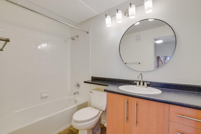 11203 Ranch Road 2222 205, Austin, TX 78730 - bathroom with toilet, vanity, and shower / tub combination