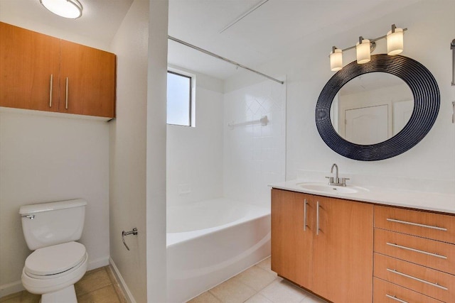 11203 Ranch Road 2222 205, Austin, TX 78730 - full bath with toilet, tile patterned flooring, vanity, and shower / washtub combination