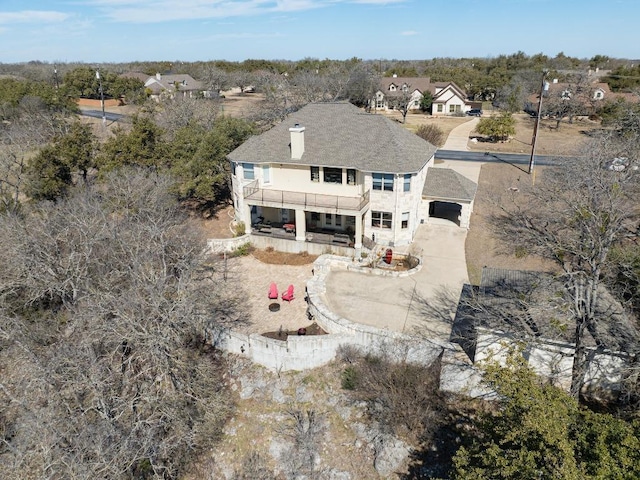 329 Park Place Dr, Georgetown, TX 78628 - aerial view of property and surrounding area with a tree filled landscape