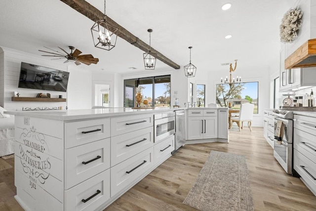 30224 Briarcrest Dr, Georgetown, TX 78628 - kitchen with stainless steel appliances, recessed lighting, and light wood-type flooring