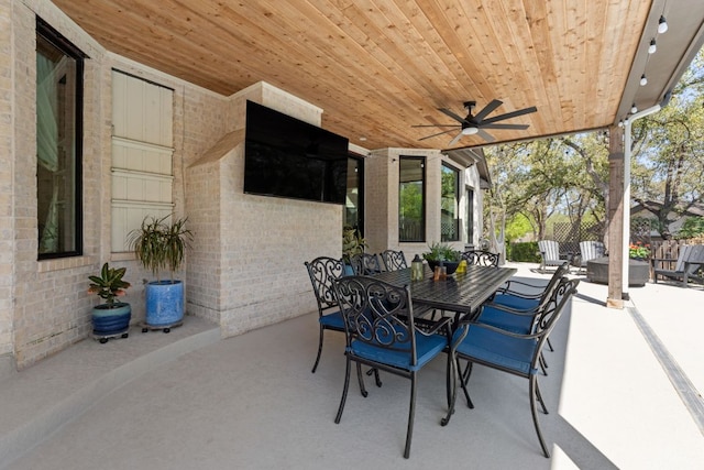 502 Explorer, Lakeway, TX 78734 - view of patio / terrace with a ceiling fan and outdoor dining space