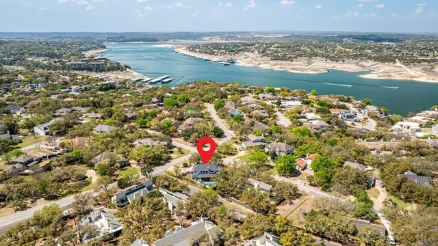 502 Explorer, Lakeway, TX 78734 - aerial perspective of suburban area with a large body of water