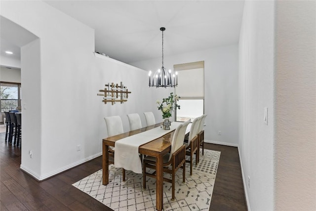 22300 Verbena Pkwy, Spicewood, TX 78669 - dining room with wood finished floors and a chandelier