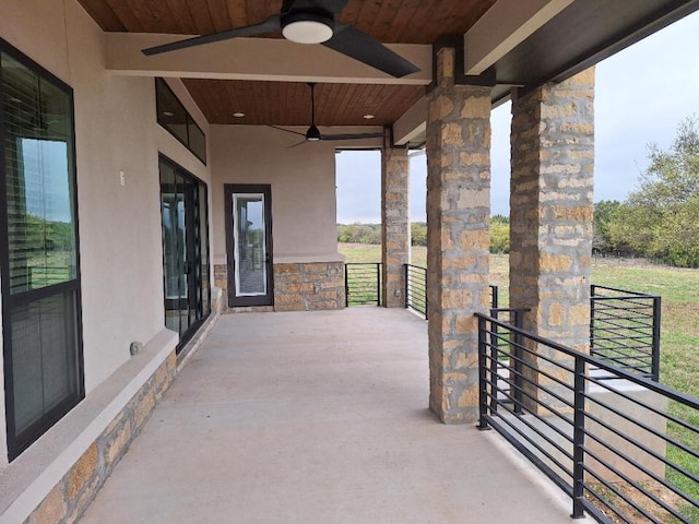 120 NW Strada Luca NW, Florence, TX 76527 - view of patio featuring ceiling fan