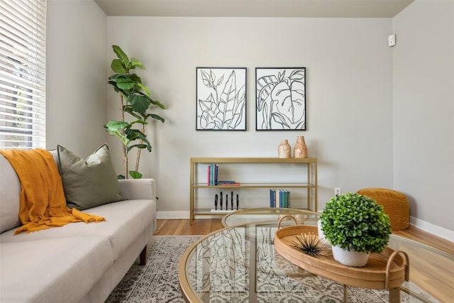 1410 Yorkshire Dr, Austin, TX 78723 - sitting room with baseboards and wood finished floors