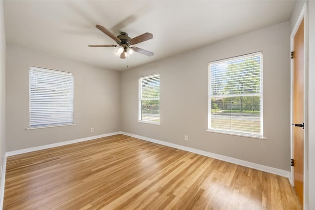 1410 Yorkshire Dr, Austin, TX 78723 - spare room with light wood-style flooring and ceiling fan