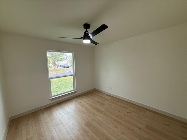1402 Cardinal Hill Dr, Austin, TX 78758 - unfurnished room with ceiling fan, light wood-type flooring, and baseboards