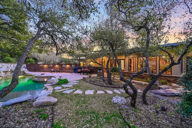 8700 Crest View Rd, Austin, TX 78737 - view of yard featuring a patio area
