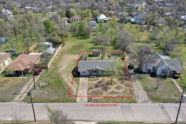 818 Kimbro St, Taylor, TX 76574 - aerial view of residential area with property parcel outlined