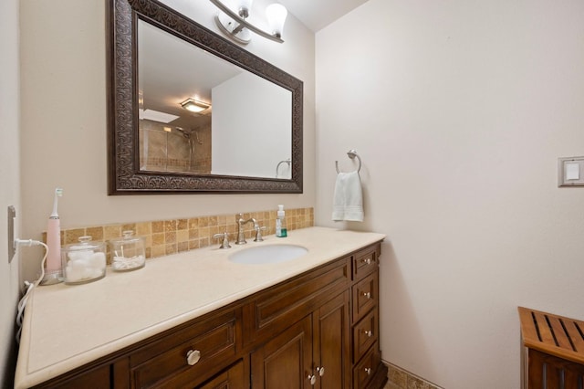 20807 Boggy Ford Rd, Lago Vista, TX 78645 - bathroom featuring vanity and tiled shower