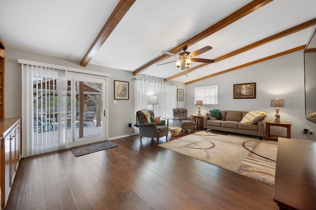 20807 Boggy Ford Rd, Lago Vista, TX 78645 - living area featuring a ceiling fan, wood finished floors, and french doors