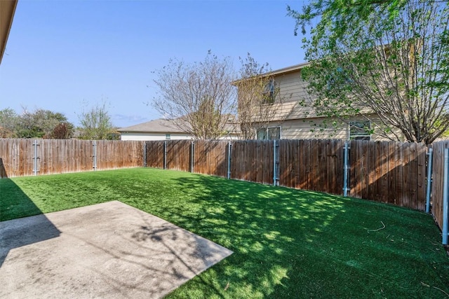 132 Grazing Horse Ln, Manchaca, TX 78652 - view of yard featuring a fenced backyard and a patio