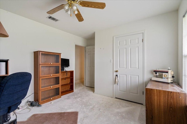 182 Lake Front Dr, Cedar Creek, TX 78612 - office with a ceiling fan