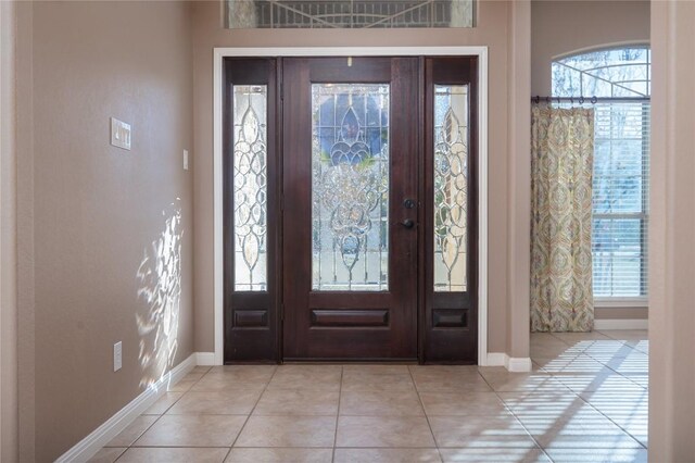 455 Rose Blossom Loop, La Vernia, TX 78121 - foyer entrance with light tile patterned floors