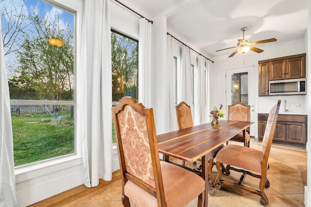 740 Nelson Ranch Rd, Cedar Park, TX 78613 - dining space featuring ceiling fan