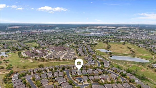 1628 Hidden Springs Path, Round Rock, TX 78665 - view of property location with nearby suburban area, a nearby body of water, and a golf club