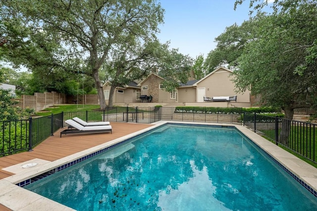 807 Terrace Mountain Dr, West Lake Hills, TX 78746 - view of swimming pool featuring a deck