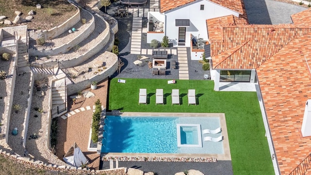 birds eye view of property