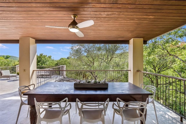 5802 Gentle Breeze Ter, Austin, TX 78731 - view of patio / terrace featuring ceiling fan
