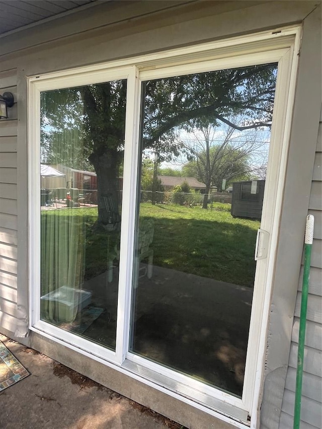 4609 Greenridge Ter, Austin, TX 78745 - doorway to outside featuring concrete floors