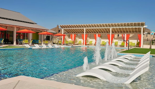 304 Echo Pass, Liberty Hill, TX 78642 - community pool featuring a patio area