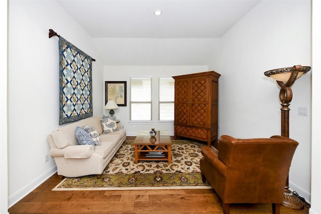5314 Tribolo Trl, Round Rock, TX 78665 - living room featuring wood finished floors and lofted ceiling