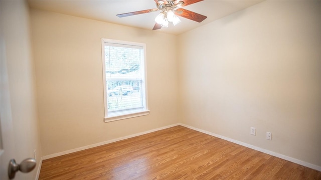 2312 Devonshire Dr, Austin, TX 78723 - empty room featuring light wood-style floors and a ceiling fan