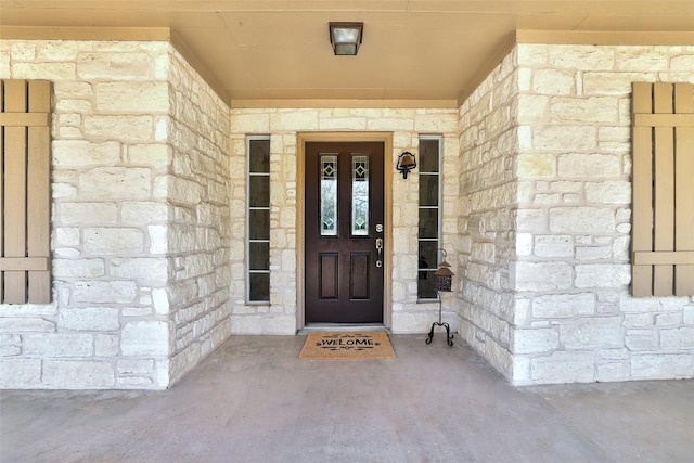 591 Young Ranch Rd, Georgetown, TX 78633 - property entrance with stone siding