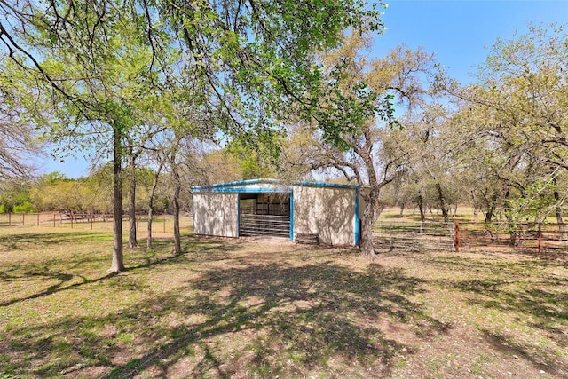 591 Young Ranch Rd, Georgetown, TX 78633 - view of yard featuring a pole building and an outbuilding