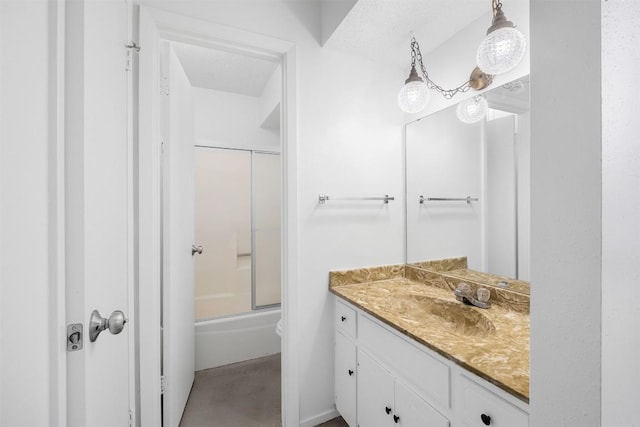 12503 Brandywine Ct, Austin, TX 78727 - full bathroom with vanity and shower / bath combination with glass door