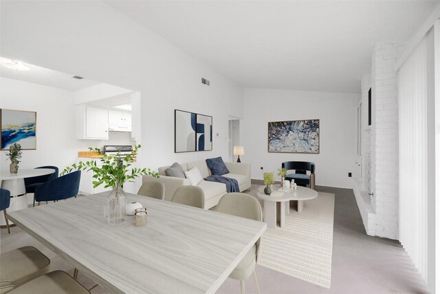 12503 Brandywine Ct, Austin, TX 78727 - dining space featuring vaulted ceiling