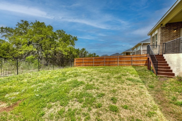 312 Heatherwood Ter, Marble Falls, TX 78654 - view of yard featuring fence private yard and stairs