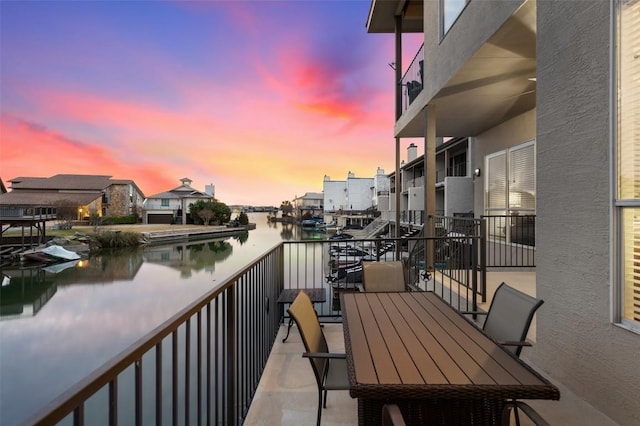 510 N Horseshoe Bay Blvd, Horseshoe Bay, TX 78657 - balcony at dusk with a water view