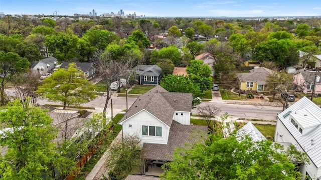 1506 Payne Ave Unit A, Austin, TX 78757 - aerial perspective of suburban area featuring a tree filled landscape