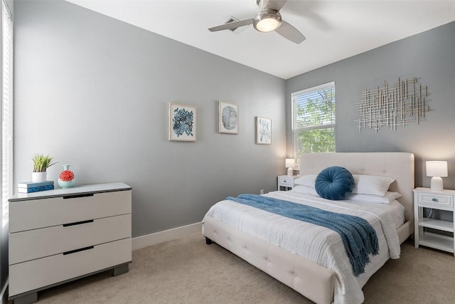 2514 E 4th St Unit A, Austin, TX 78702 - bedroom featuring light carpet and ceiling fan
