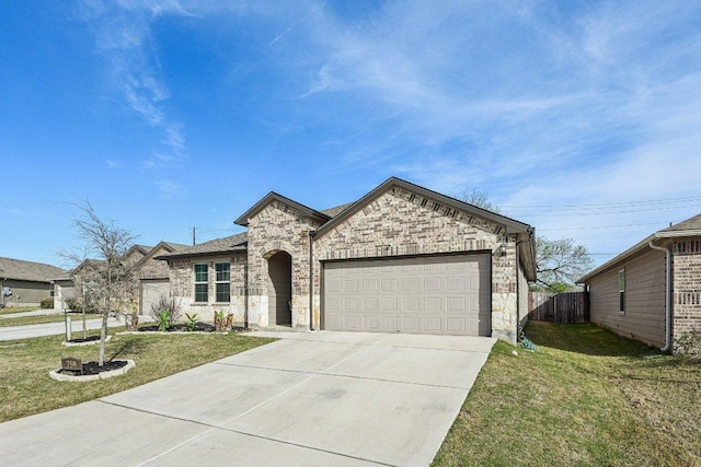 759 Ocelot Ct, Seguin, TX 78155 - view of front of property with a garage, driveway, and stone siding