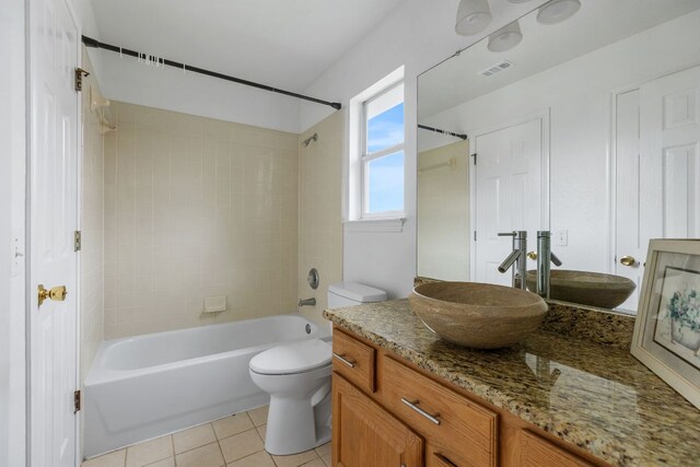 1103 Vanderbilt Cir, Pflugerville, TX 78660 - full bathroom with vanity, shower / bathtub combination, and tile patterned flooring