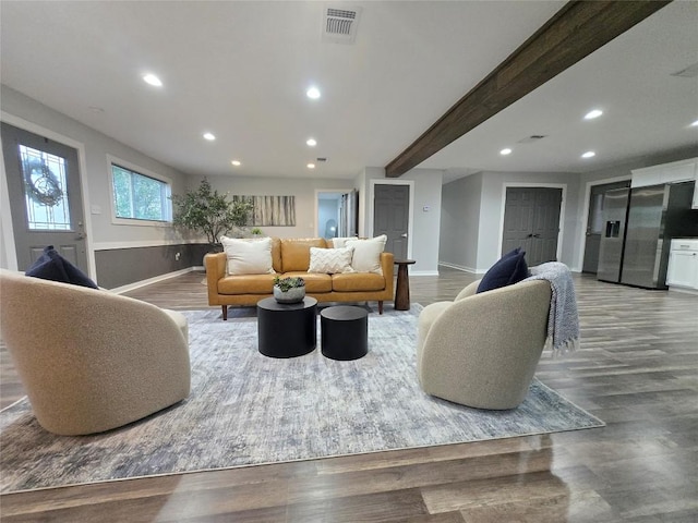 507 W 1st St, Flatonia, TX 78941 - building lobby featuring recessed lighting and beamed ceiling