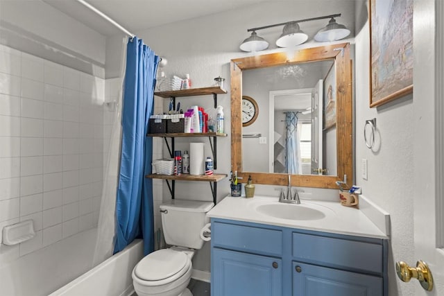 2319 Rock Ledge Dr, Georgetown, TX 78626 - full bath featuring vanity and shower / bathtub combination with curtain