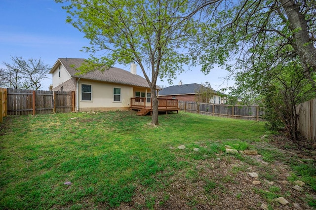 720 Northcreek Blvd, Leander, TX 78641 - fenced backyard with a wooden deck