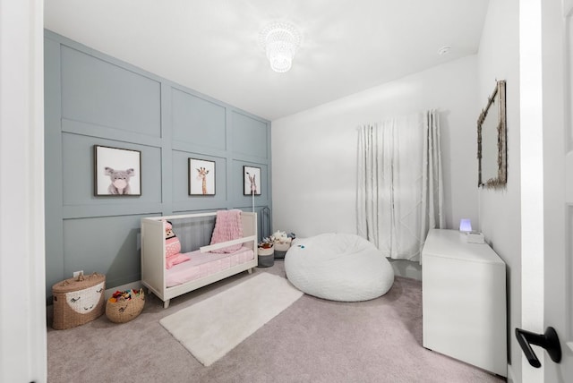 bedroom featuring carpet