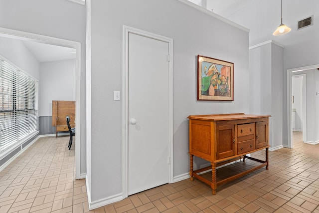 3806 Eagle Way, Round Rock, TX 78681 - hallway with brick patterned flooring and baseboards