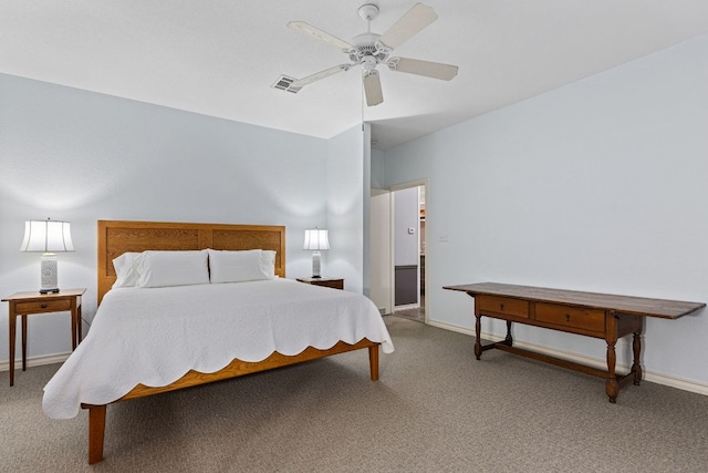 3806 Eagle Way, Round Rock, TX 78681 - carpeted bedroom with baseboards and a ceiling fan